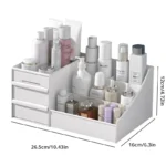 1pc White New Drawer Makeup Storage Box Dormitory Finishing Plastic Shelf - Image 6